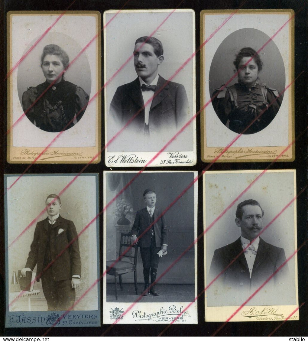 PERSONNAGES - FAMILLE DEBOIS-JOB - PHOTOGRAPHIE VERVIERS, BELGIQUE - 14 PHOTOS FORMAT CDV - Personnes Anonymes