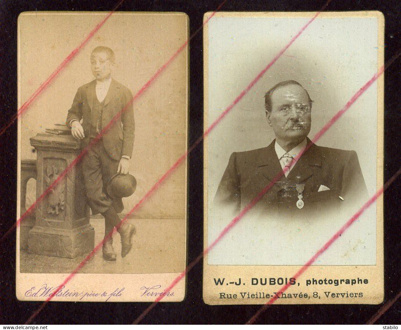 PERSONNAGES - FAMILLE DEBOIS-JOB - PHOTOGRAPHIE VERVIERS, BELGIQUE - 14 PHOTOS FORMAT CDV - Anonymous Persons