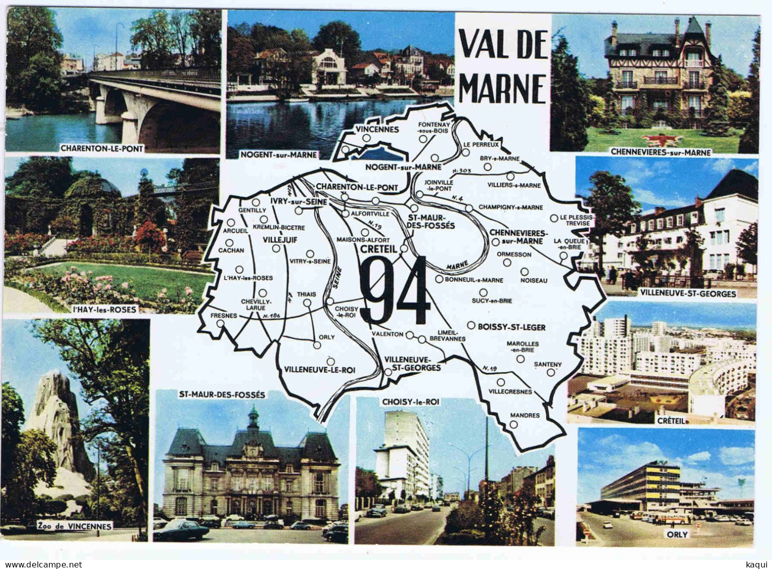 VAL De MARNE - Carte Géo + 10 Vues - Combier - CIM N° CI. 94 - Andere & Zonder Classificatie