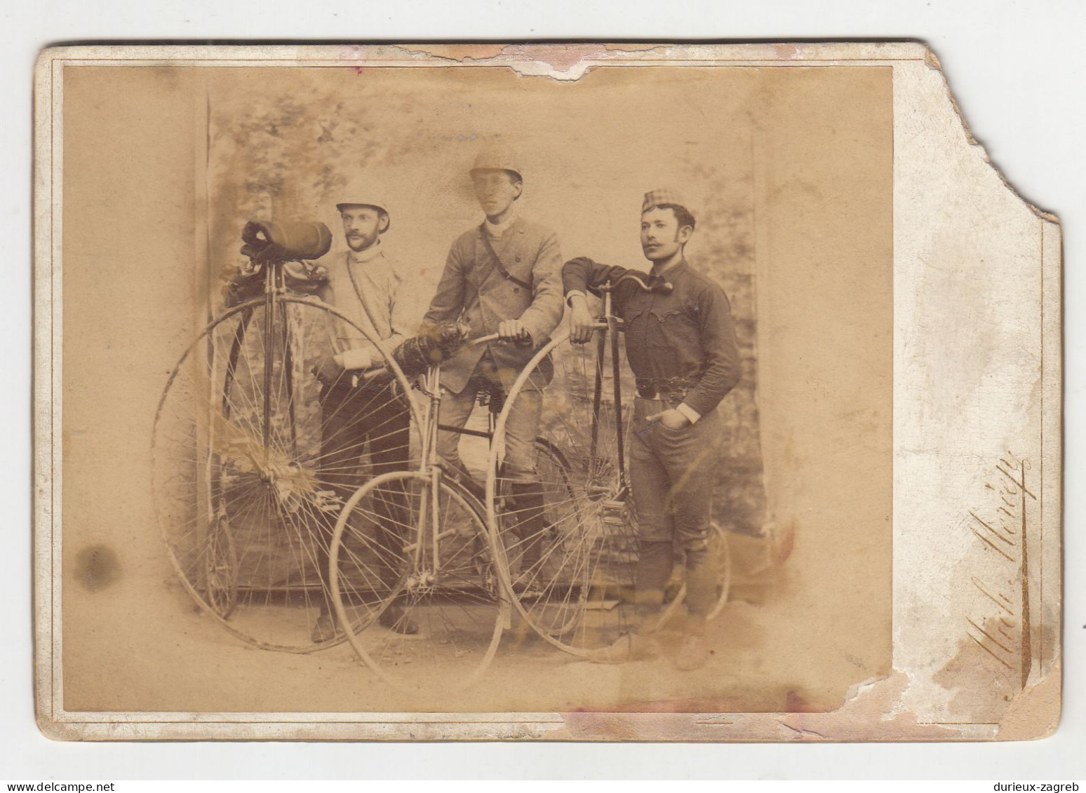 Cyclist Ca 1900 Old Cabinet Photo (Michael Merćep, Bilek - Bileća) B240510 - Cycling