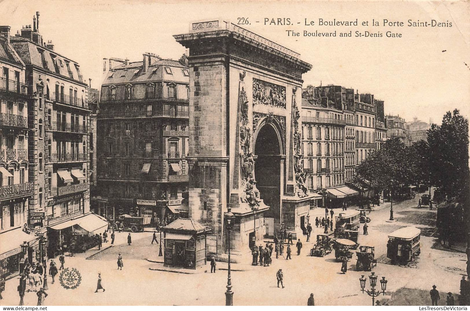 FRANCE - Paris - Boulevard Et La Porte Saint Denis - Carte Postale Ancienne - Andere Monumenten, Gebouwen