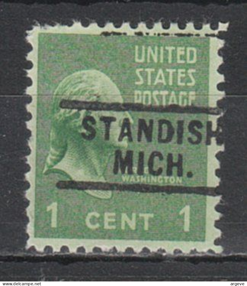 USA Precancel Vorausentwertungen Preo Locals Michigan, Standish 729, Perf. Not Perfect - Preobliterati