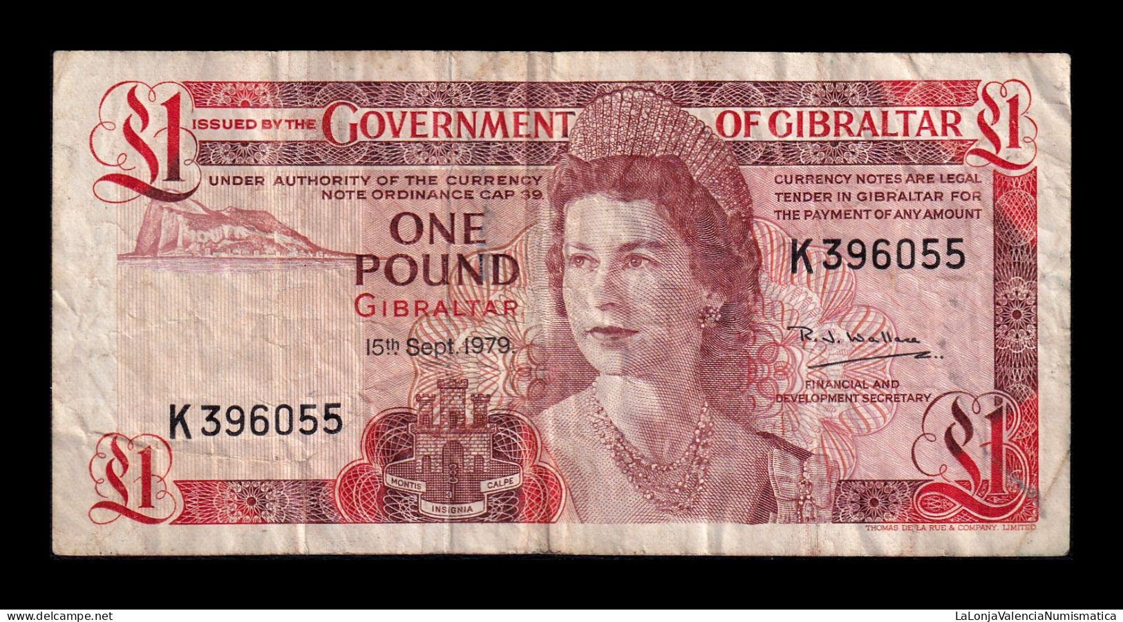 Gibraltar 1 Pound Elizabeth II 1979 Pick 20b Mbc Vf - Gibilterra