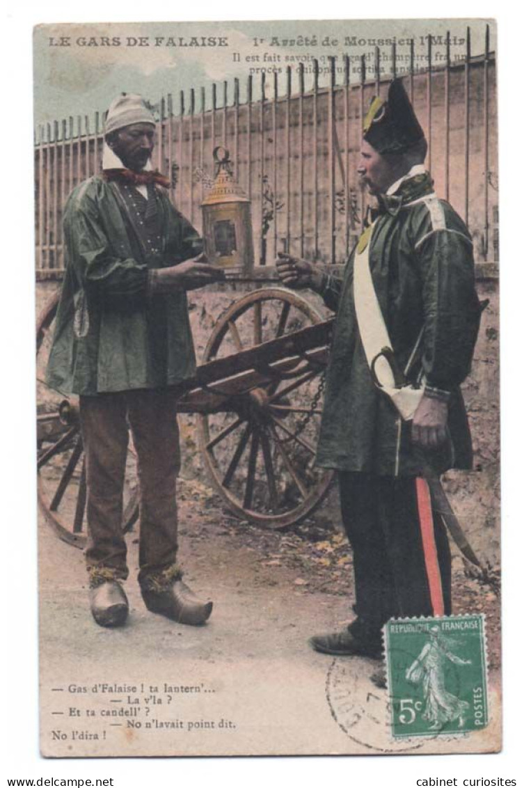 Le Gars De Falaise - Arrêté De Moussieu L'maire - Lanterne - Garde-Champêtre - Ed. A. Dubosq - Colorisée - Animée - Politie-Rijkswacht