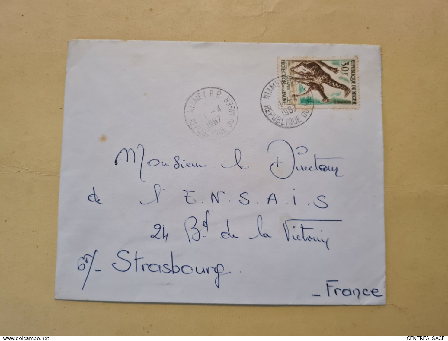 Lettre 1967 NIAMEY NIGER GIRAFES - Niger (1960-...)