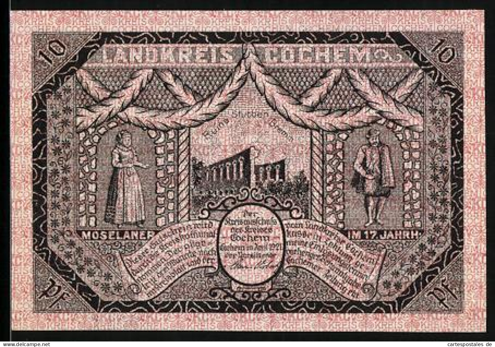 Notgeld Cochem /Mosel 1921, 10 Pfennig, Ulmen-Eifel Mit Maar, Ruine Stubben Brem  - [11] Local Banknote Issues