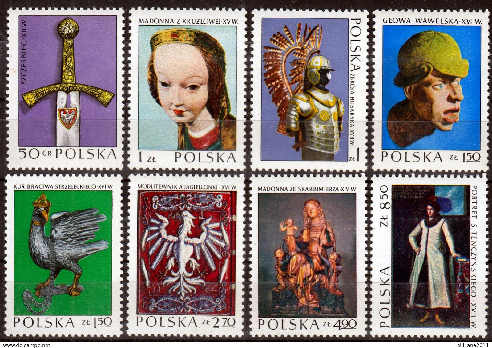 ⁕ Poland / Polska 1973 ⁕ Masterpieces Of Polish Art Mi.2237-2244 ⁕ 8v MNH - Ongebruikt