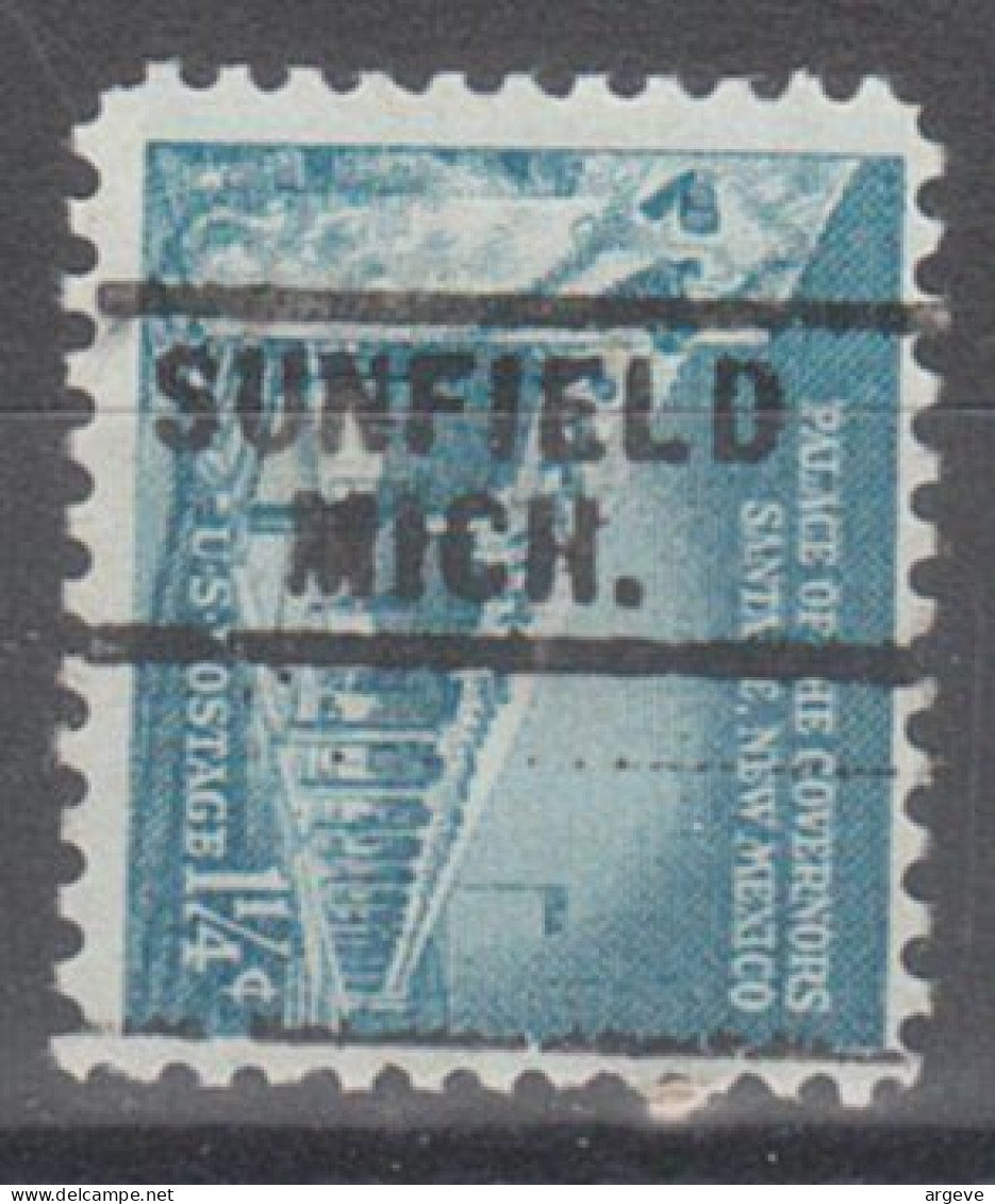 USA Precancel Vorausentwertungen Preo Locals Michigan, Sunfield 729 - Precancels