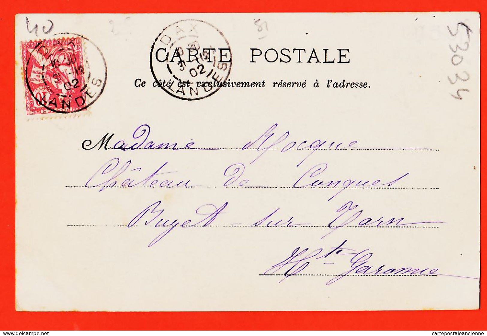 01347 / ⭐ DAX 40-Landes Vue Prise Aux Bords ADOUR Lavandières 1902 à BLAQUE Château Conques Buget-sur-Tarn Cliché DELMAS - Dax