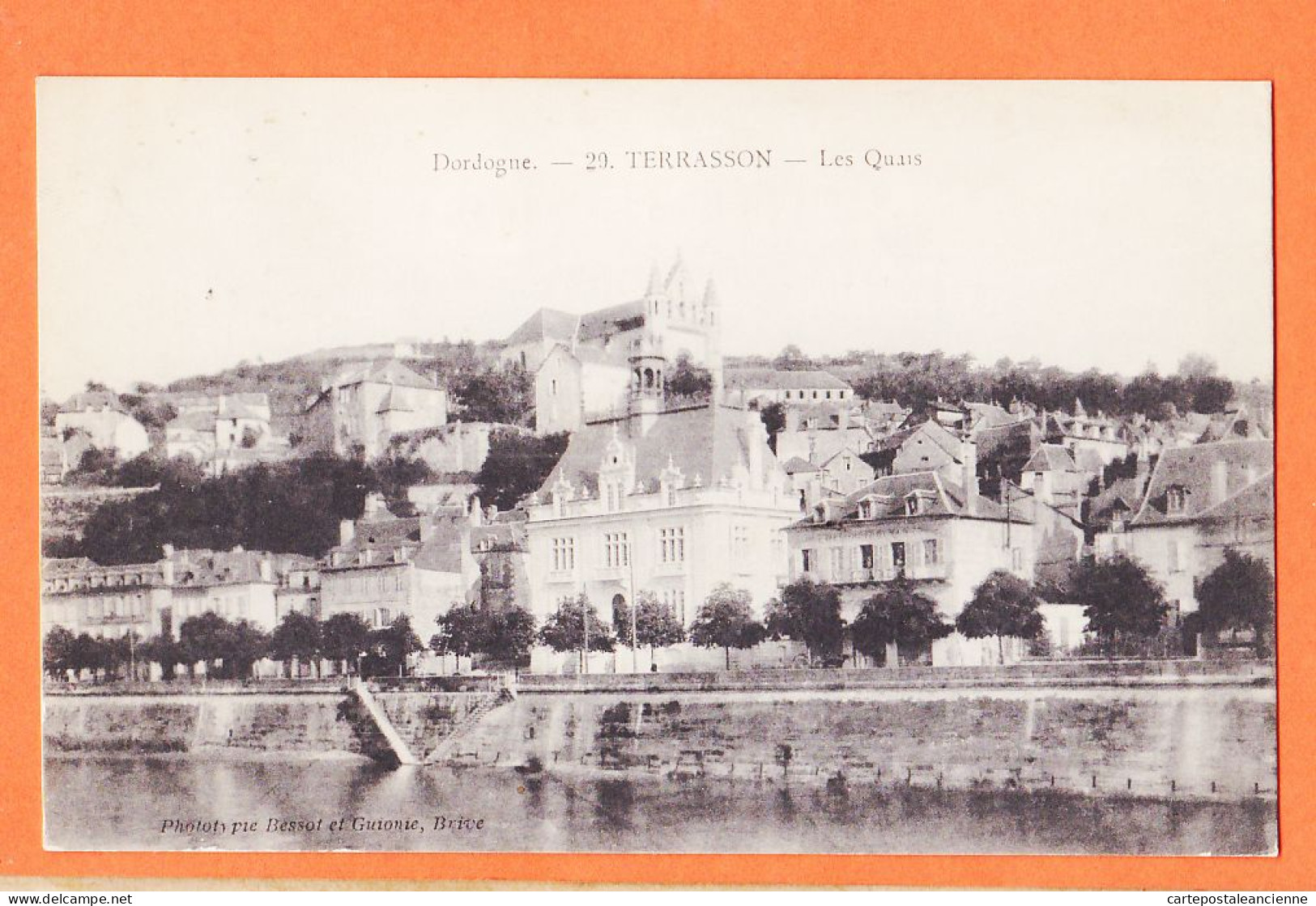 01291 / TERRASSON 24-Dordogne Les QUAIS 1915 à Eleonor DUSSOL Hélène MOULINIER Cournonterral-BESSOT GUIONIE Brive - Sonstige & Ohne Zuordnung