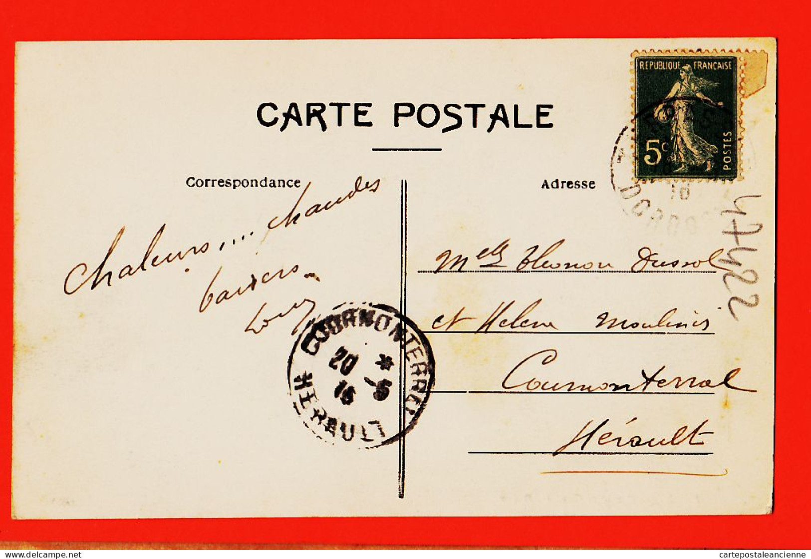 01291 / TERRASSON 24-Dordogne Les QUAIS 1915 à Eleonor DUSSOL Hélène MOULINIER Cournonterral-BESSOT GUIONIE Brive - Sonstige & Ohne Zuordnung