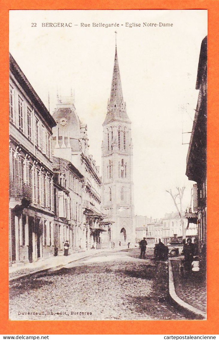 01181 / BERGERAC (24) Rue BELLEGARDE Eglise NOTRE-DAME à Eleonor DUSSOL Hélène MOULINIER Cournonterral-DUVERNEUIL - Bergerac