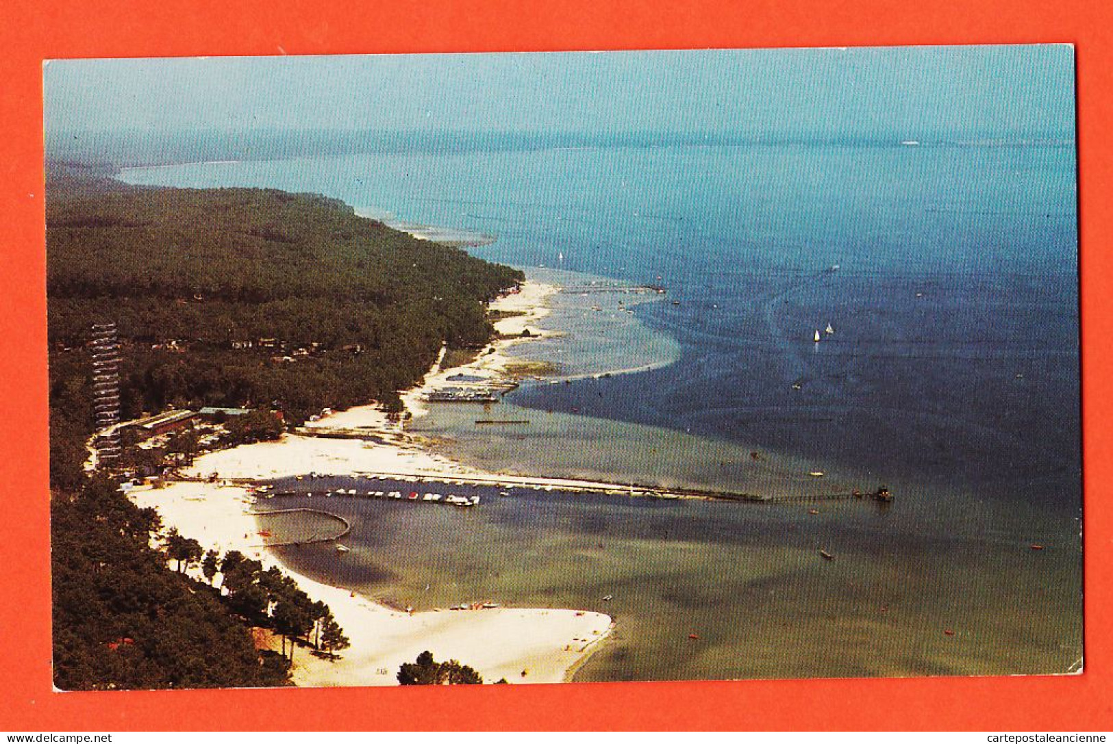 01395 / Rare TAHITI ? NON Les LANDES Café-Restaurant PORT MAGUIDE BISCARROSSE 40-Landes CDV Publicitaire Cppub 1975s - Biscarrosse