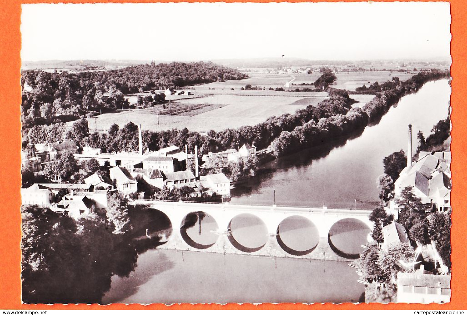 01327 / COUZE En AVION Au Dessus De ... Les Usines Le Pont Sur La DORDOGNE 1950s Photo-Bromure 15x10 LAPIE 15 - Autres & Non Classés