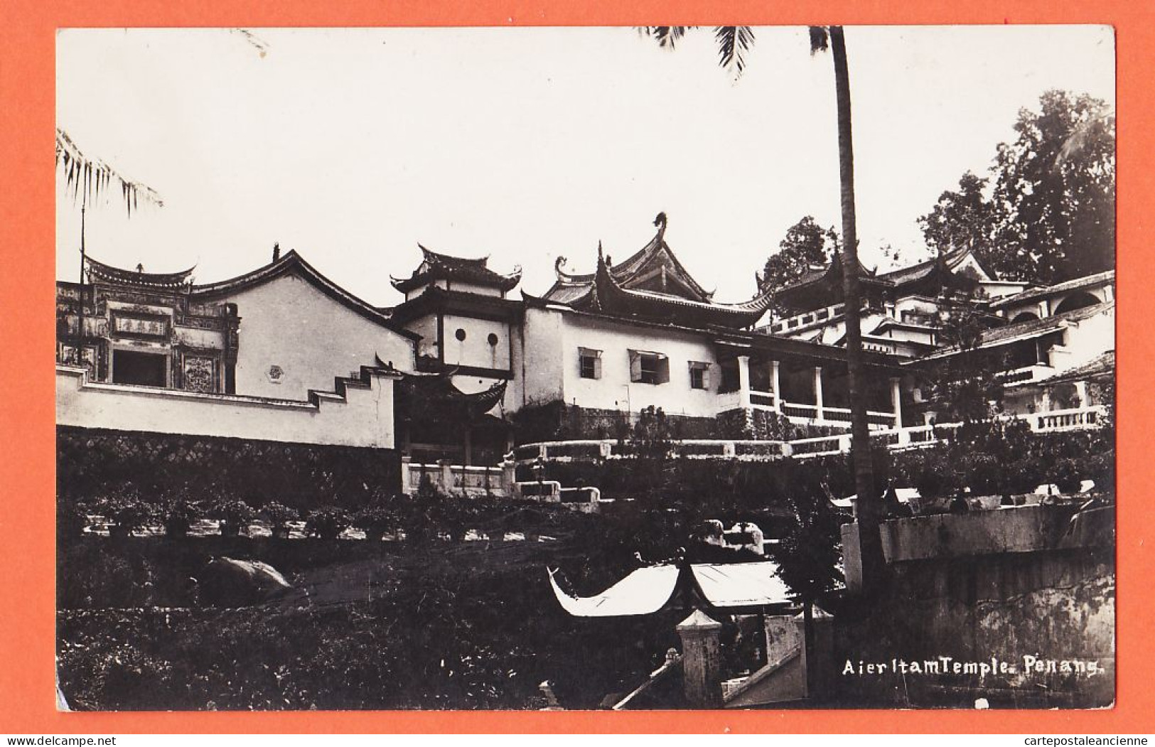 01061  / ♥️ ◉  Rare Carte-Photo PENANG Malaysia Aier Itam Temple Malaisie 1930s  - Malaysia