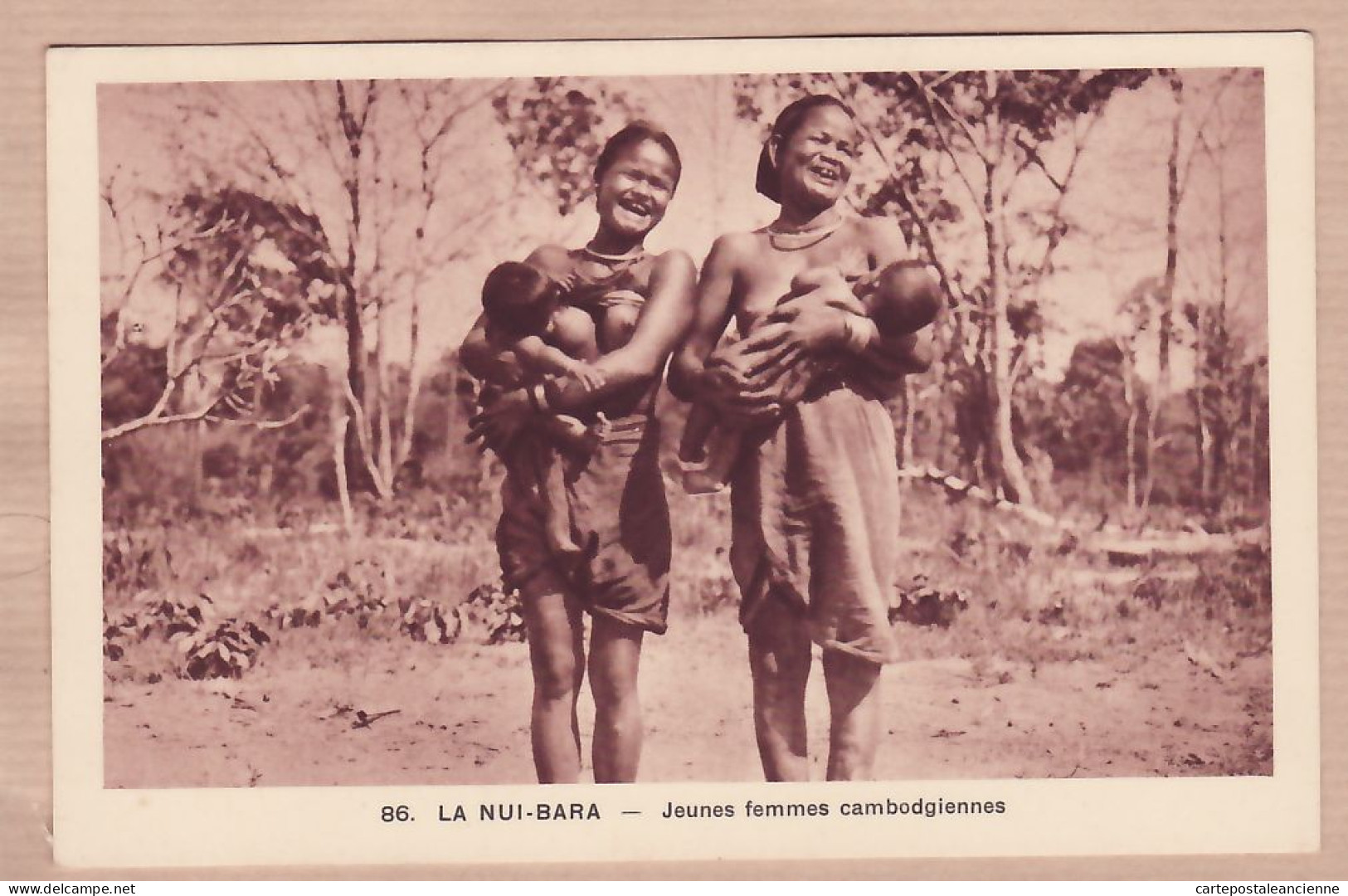 01059 ● Ethnic Cambodge ANUI-BARA Jeunes Femmes Allaitantes Cambodgienne Indochine 1930s Photo NADAL BRAUN 86 - Cambodia