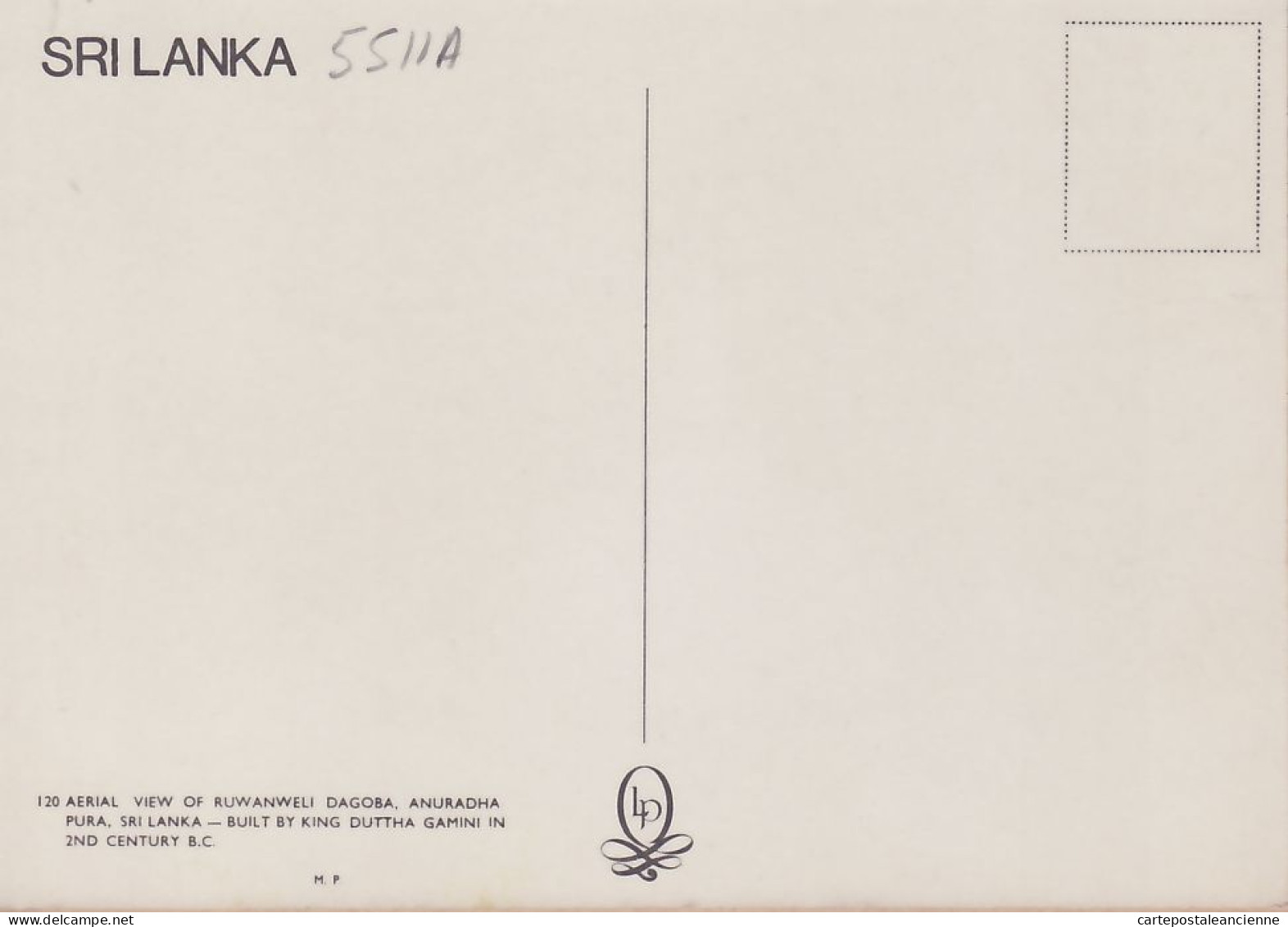 01055 ● ANURADHA PURA Sri-Lanka Aerial View RUWANWELI DAGOBA Built By KING DUTTHA GAMIN Ceylon - Sri Lanka (Ceylon)