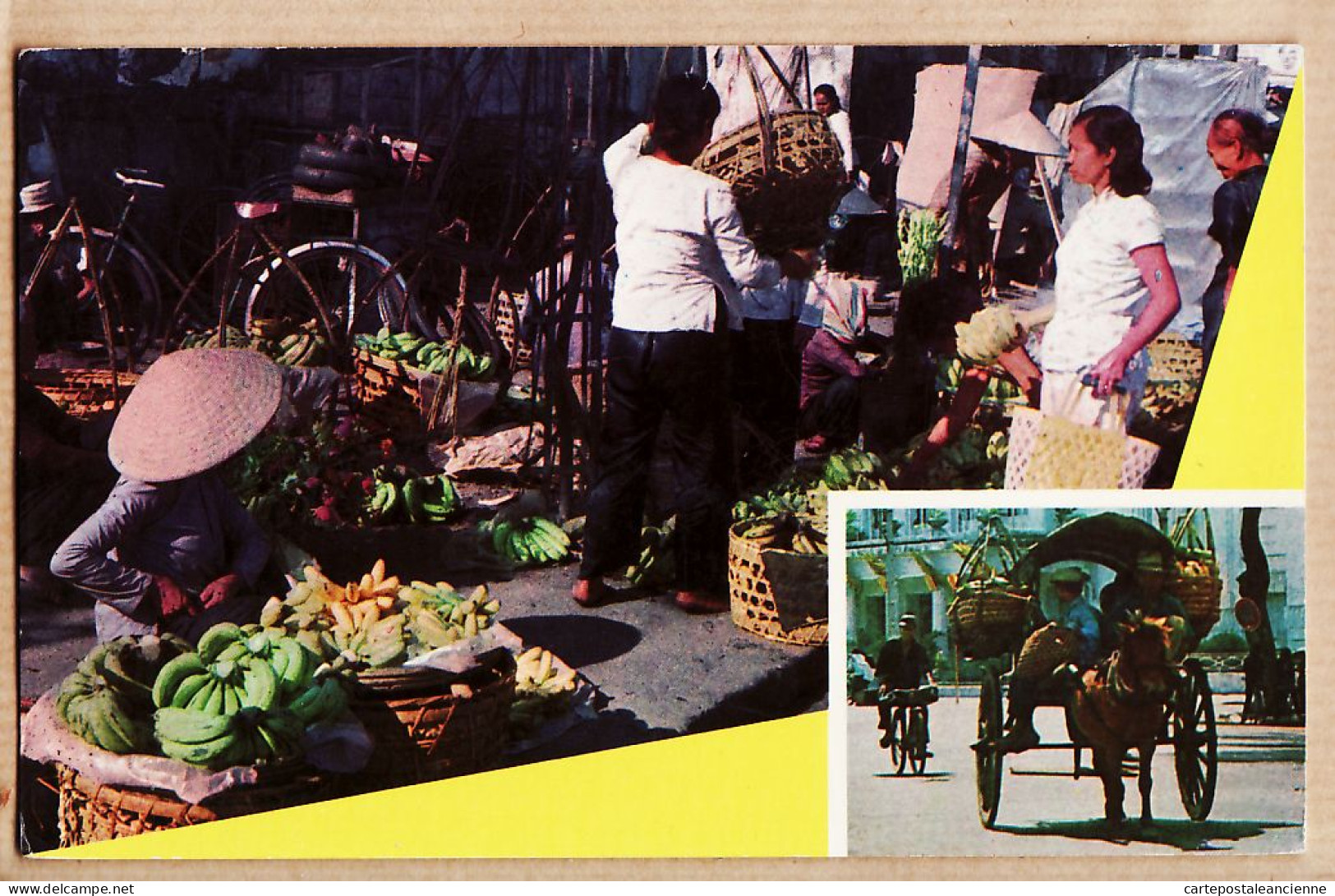 01033 ● Viet Nam SAIGON Market Place Banane La Place Du Marché Photo BLACK STAR 1970s IAsie Pacific K.p.o Hong Kong - Vietnam