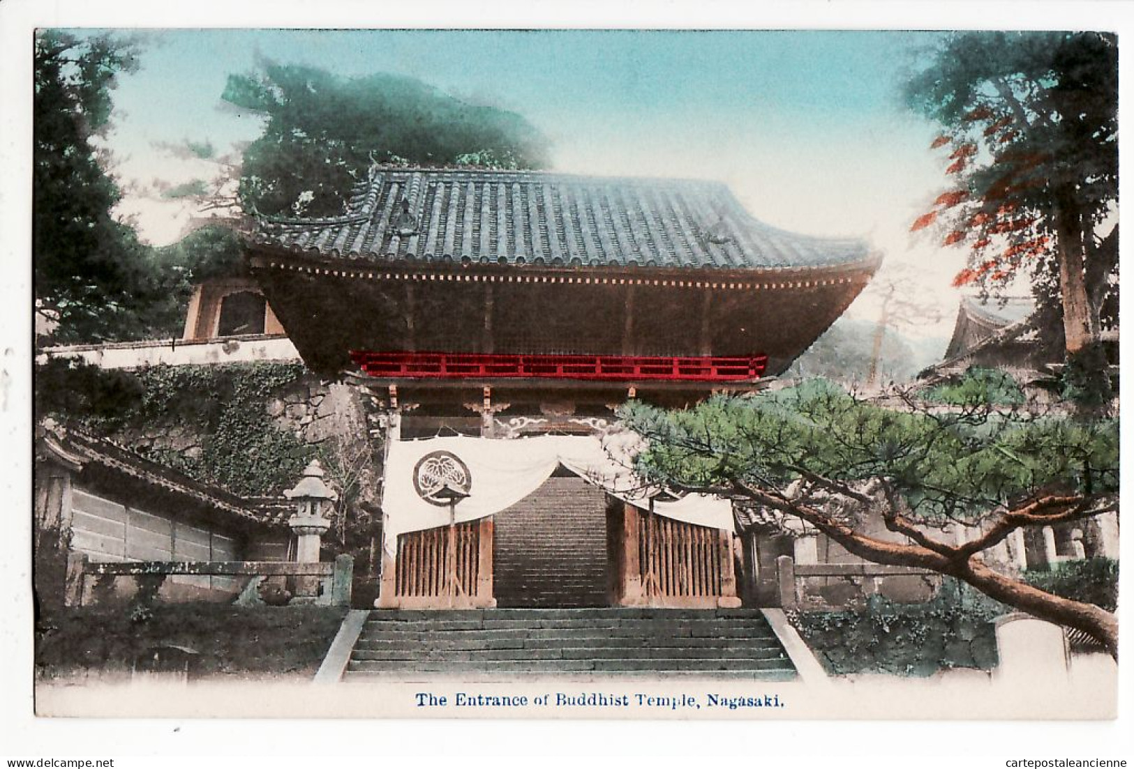 01085  / ⭐ ◉  NAGASAKI Entrance BUDDHIST TEMPLE Temple Bouddhiste Postkarte 1910s  Japon Japan Giappone - Other & Unclassified