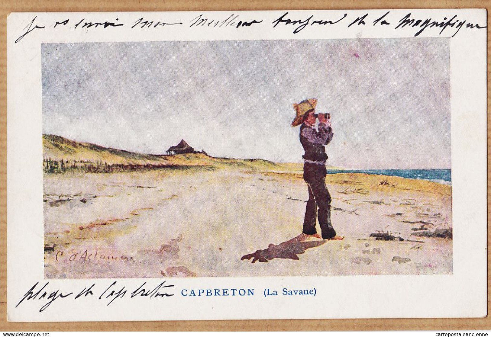 01352 / CAPBRETON 40-Landes La SAVANE Illustration ? 1900s à Marie THUILLER Peltre Près Metz Lorraine - Capbreton