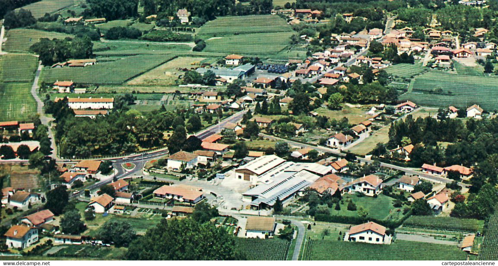 01429 / TOSSE Landes Vue Aerienne GENERALE Village Fabrique Bouchons ? Foret Landaise Flamme ST VINCENT TYROSSE 1987 - Autres & Non Classés