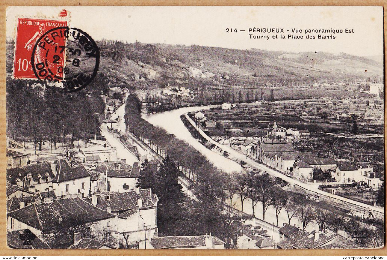 01331 / ⭐ PERIGUEUX Dordogne Vue Panoramique EST TOURNY Place Des BARRIS 1908 à BOUSQUET Rue St-Jean Castres-MTIL 214 - Périgueux