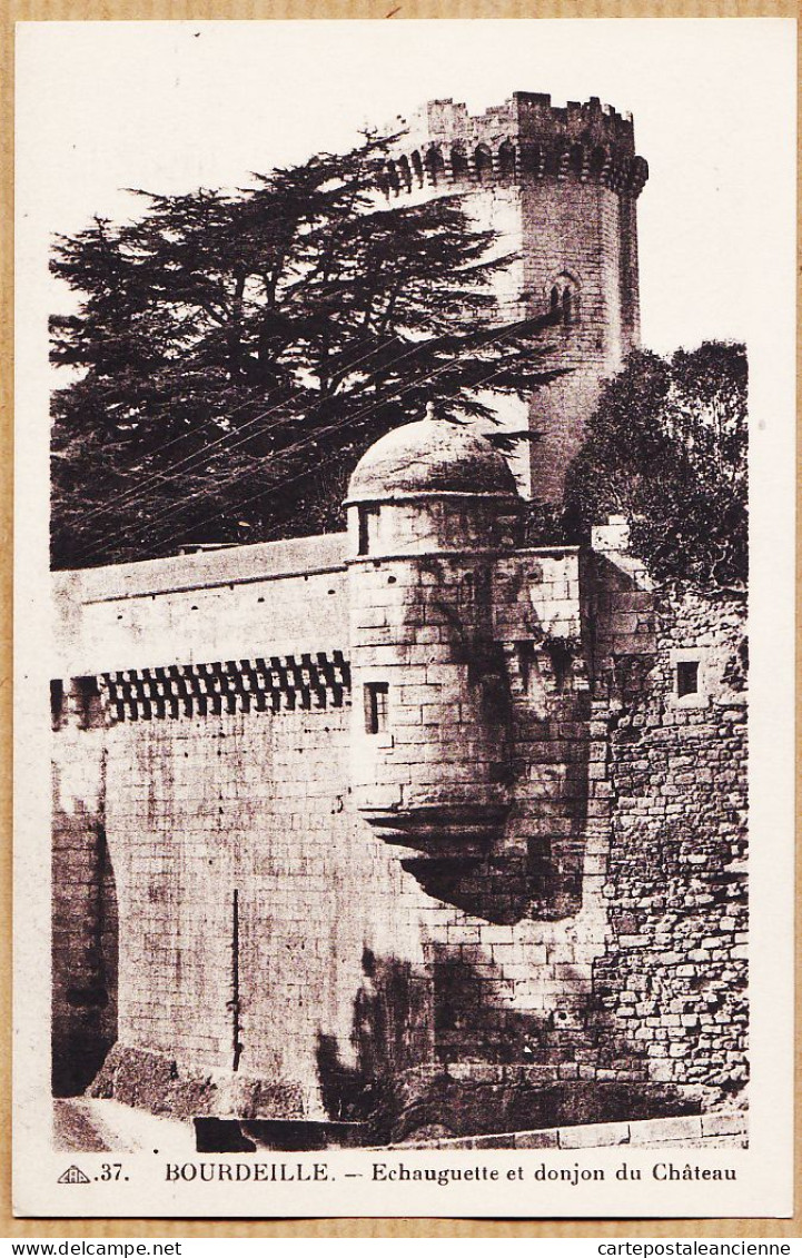 01282 / Etat Parfait- BOURDEILLE Près PERIGUEUX Dordogne Echauguette Et Donjon Du Château 1920s CAP 37 - Autres & Non Classés