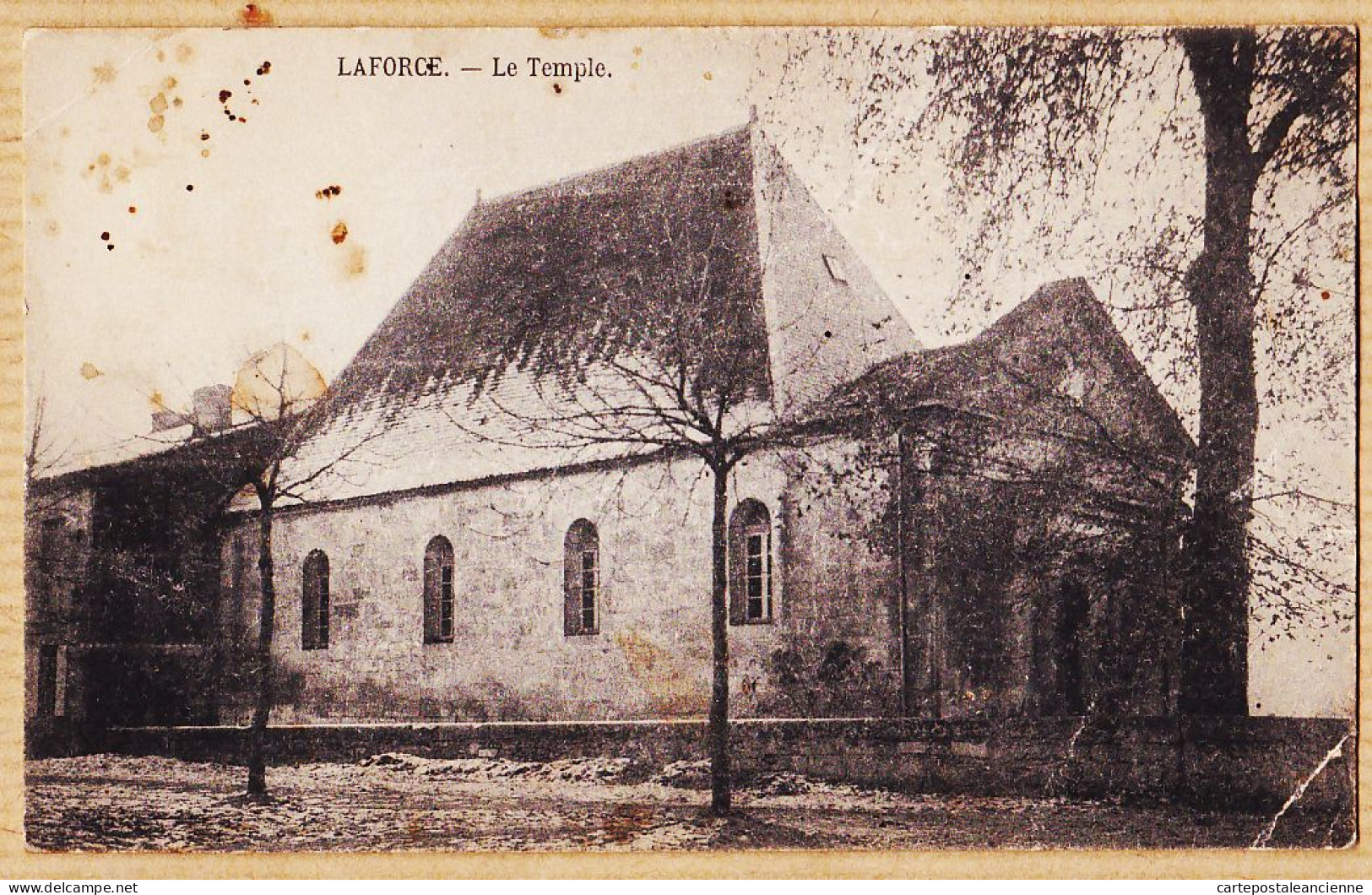 01259 / LAFORCE Dordogne Le Temple Protestant  D'Emma Le Vigan 10 Janvier 1921  - Other & Unclassified