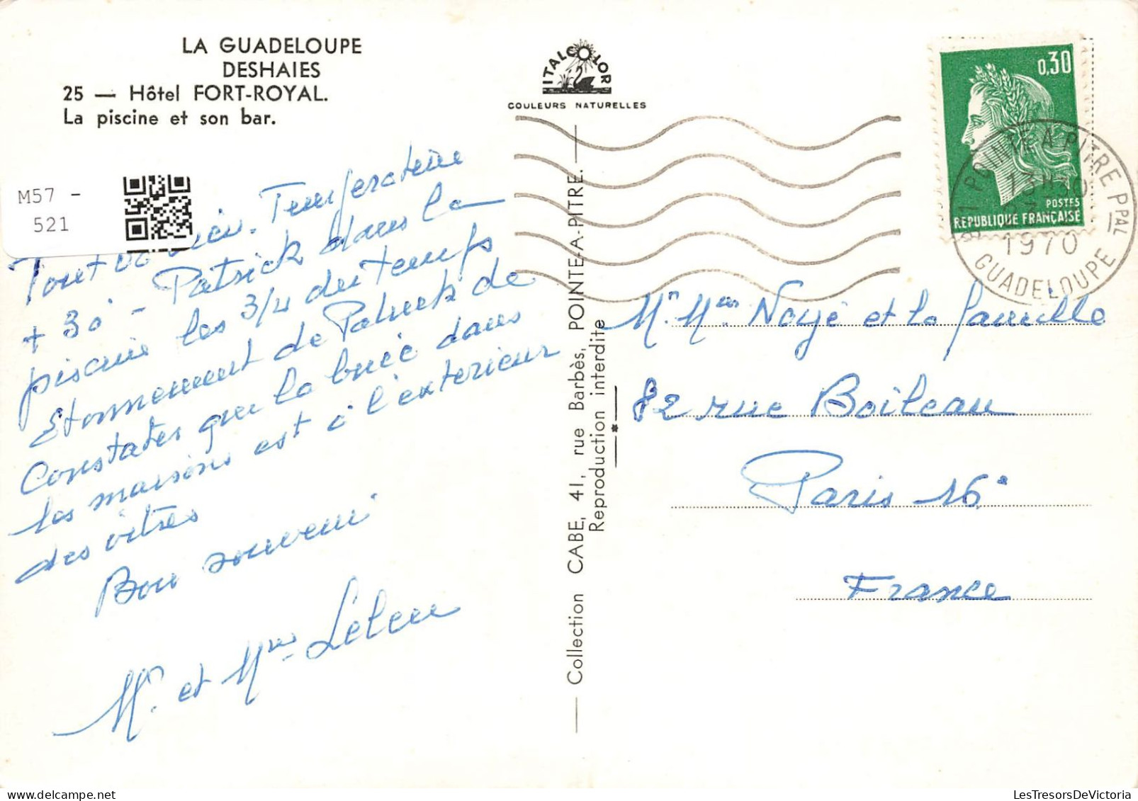 FRANCE - Deshaies - Hôtel Fort Royal - La Piscine Et Son Bar - La Guadeloupe - Colorisé -  Carte Postale - Basse Terre