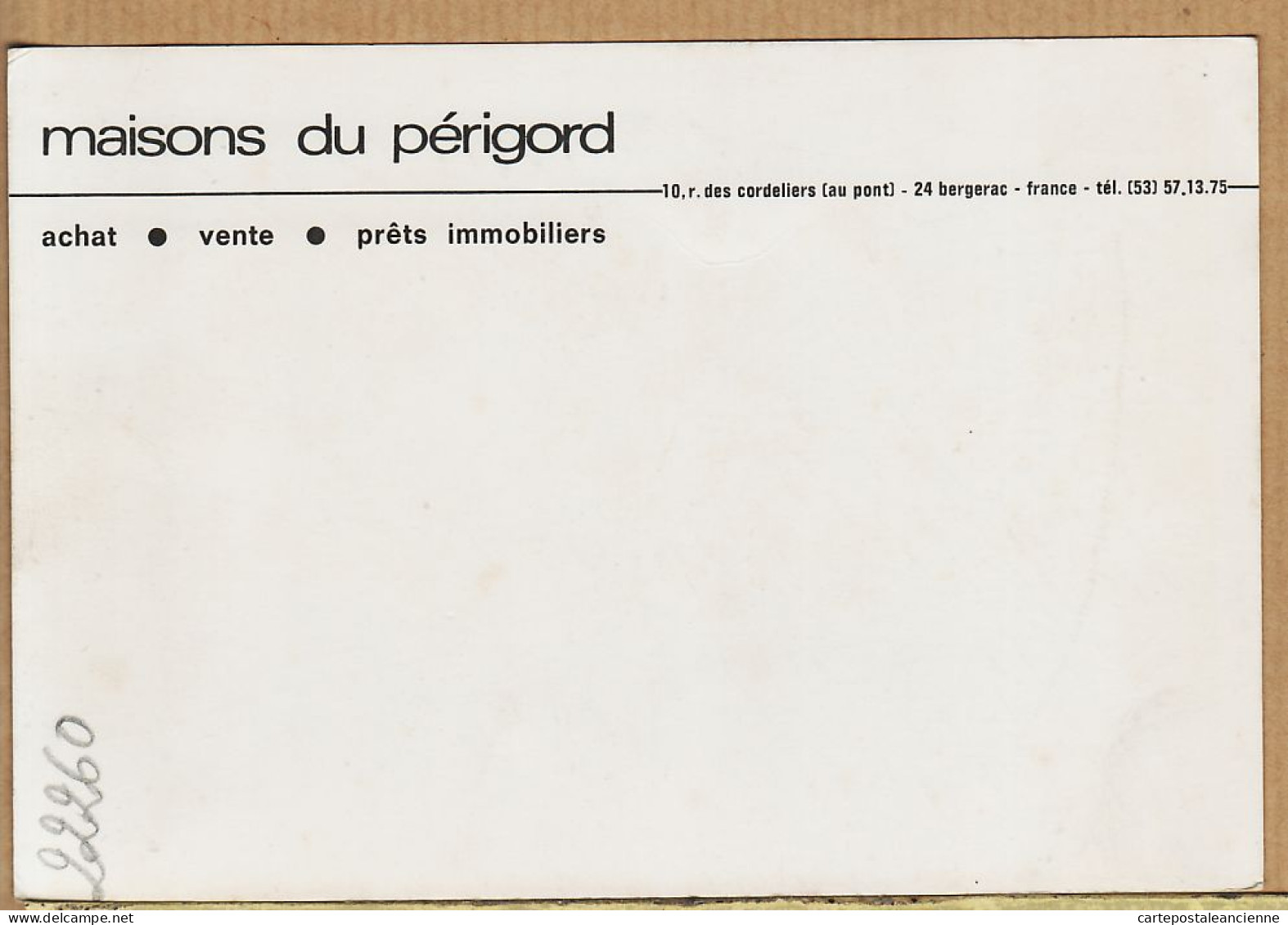 01184 / BERGERAC Plan MAISON Du PERIGORD Face Station SHELL Rue Cordelliers  Cppub Dordogne 1970s - Bergerac