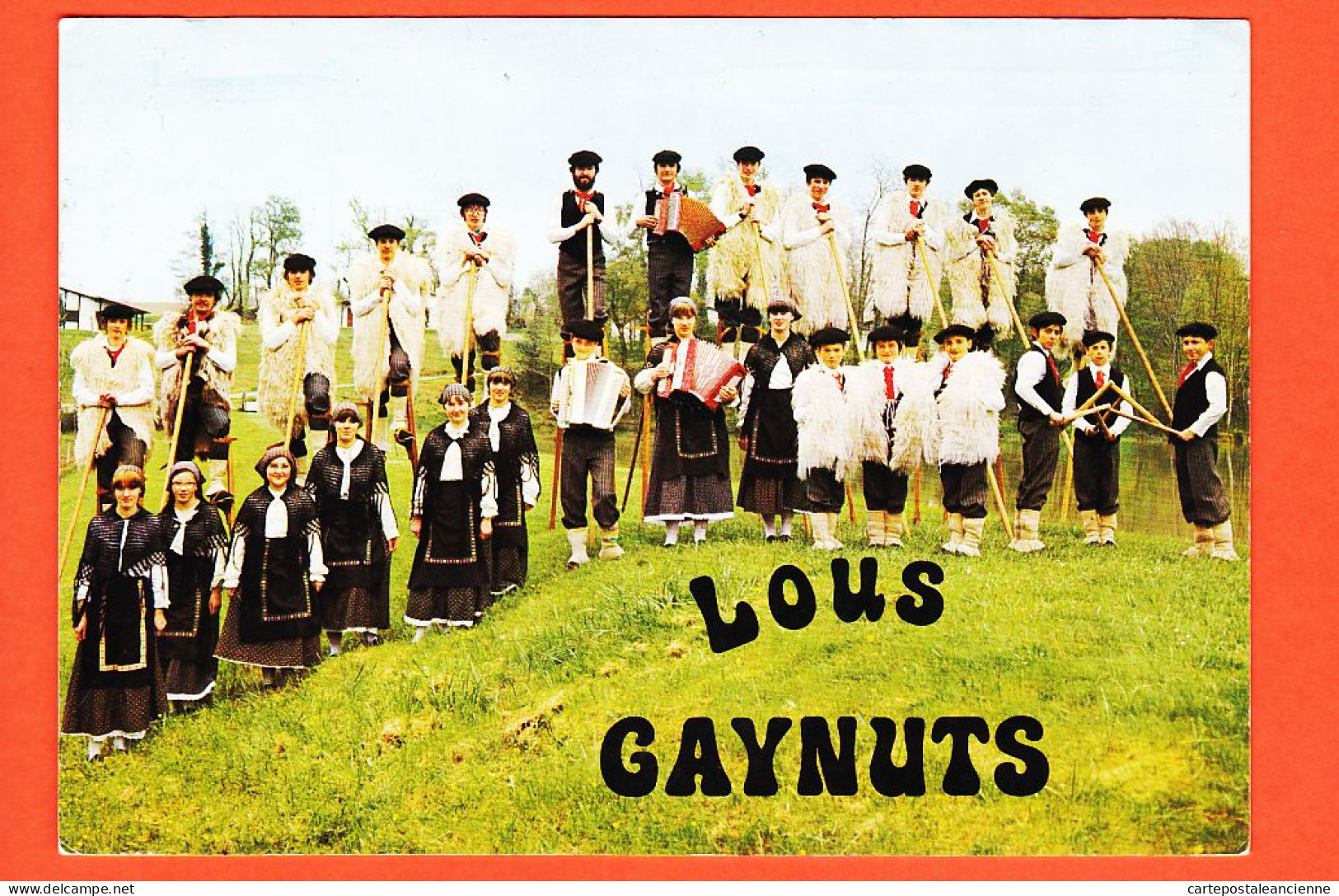 01435 / POUILLON (40) LOUS GAYNUTS Groupe Folklorique LANDAIS 1984 à MUENIER Roppe Belfort - Sonstige & Ohne Zuordnung