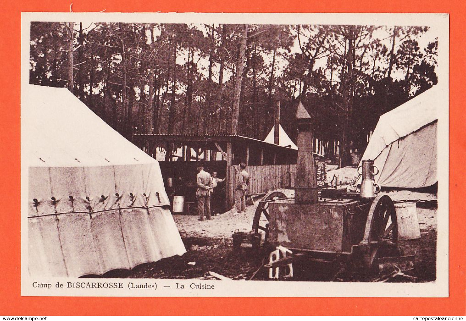 01397 / A Saisir BISCAROSSE 40-Landes La CUISINE Camp Militaires 1930s Photo VIGNES Castets Edit SAUVAGE-Etat PARFAIT - Biscarrosse