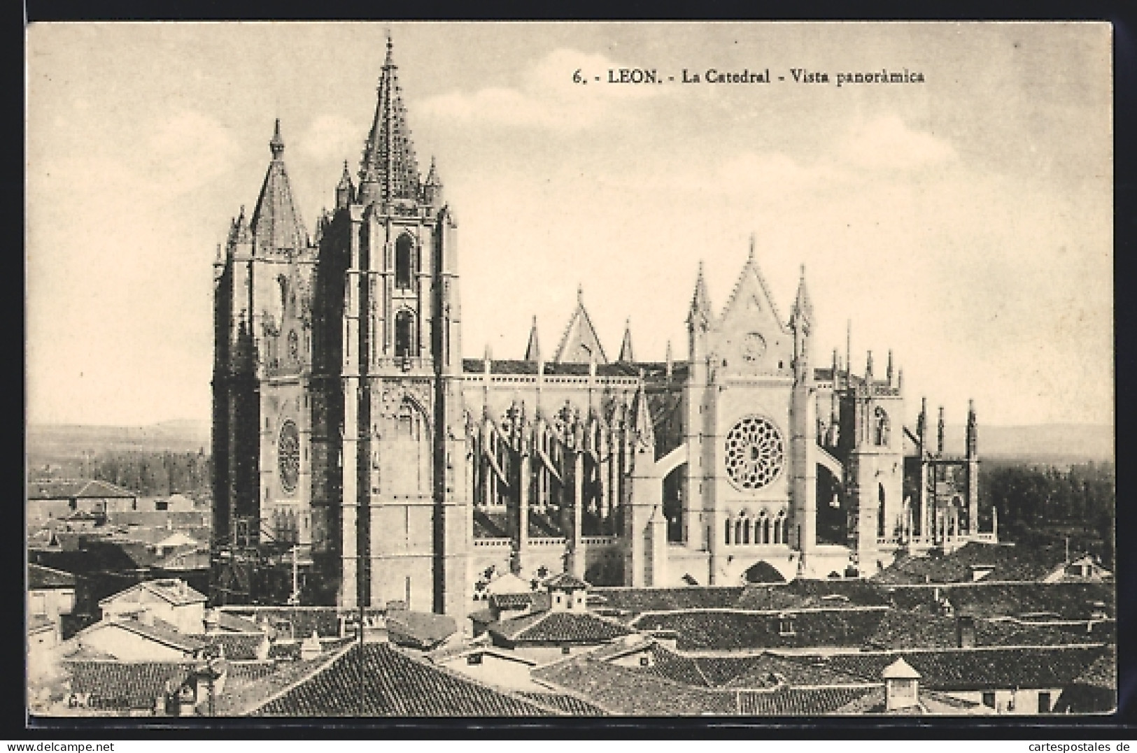 Postal Leon, La Catedral, Vista Panoràmica  - León