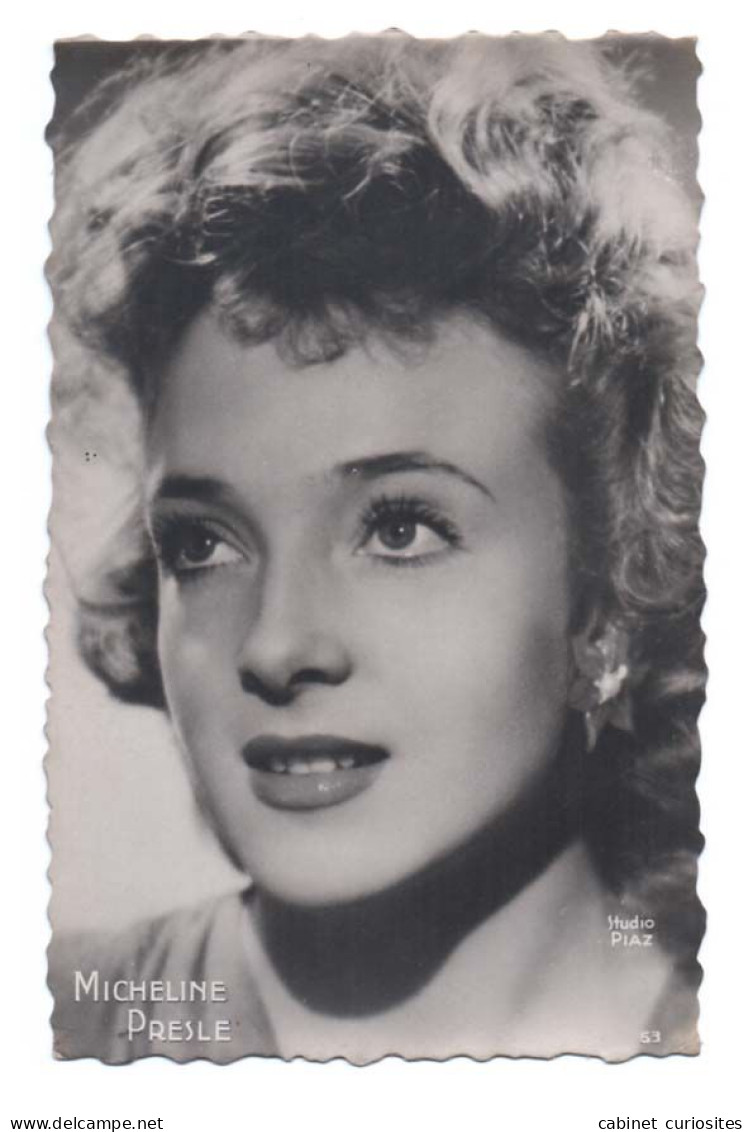 Très Beau Portrait De L' Actrice MICHELINE PRESLE - Photographie Du Studio Piaz - Actors