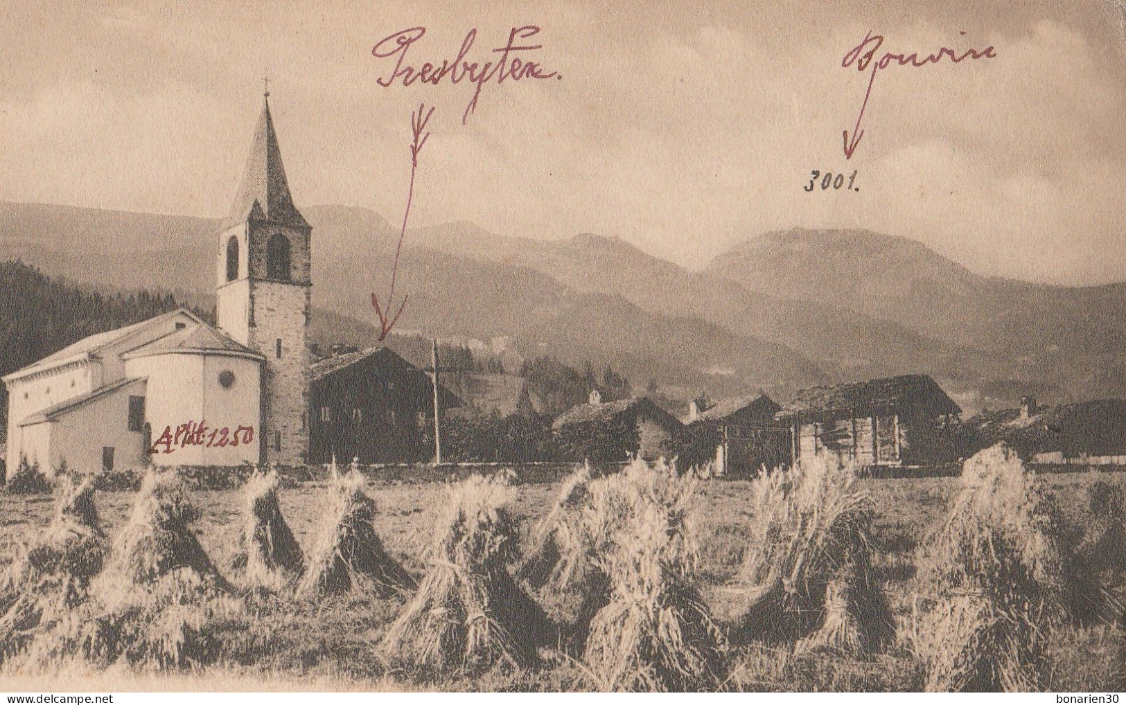 CPA SUISSE MONTANA VILLAGE VILLAGE ET LE MT BONVIN - Other & Unclassified