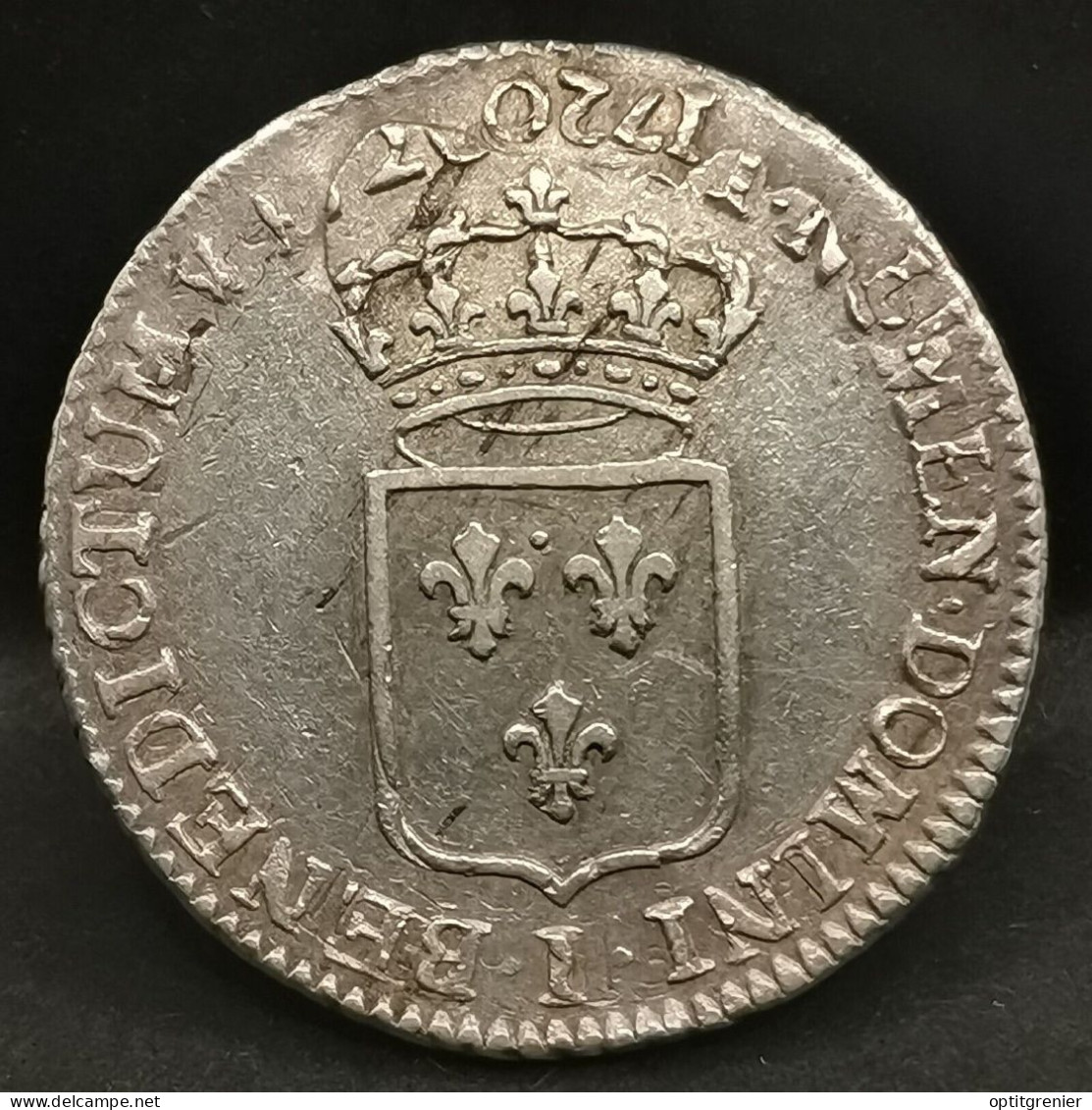 1/3 ECU DE FRANCE ARGENT LOUIS XV 1720 I LIMOGES (Ou H ?) Date à L'envers !! - 1715-1774 Luis XV El Bien Amado