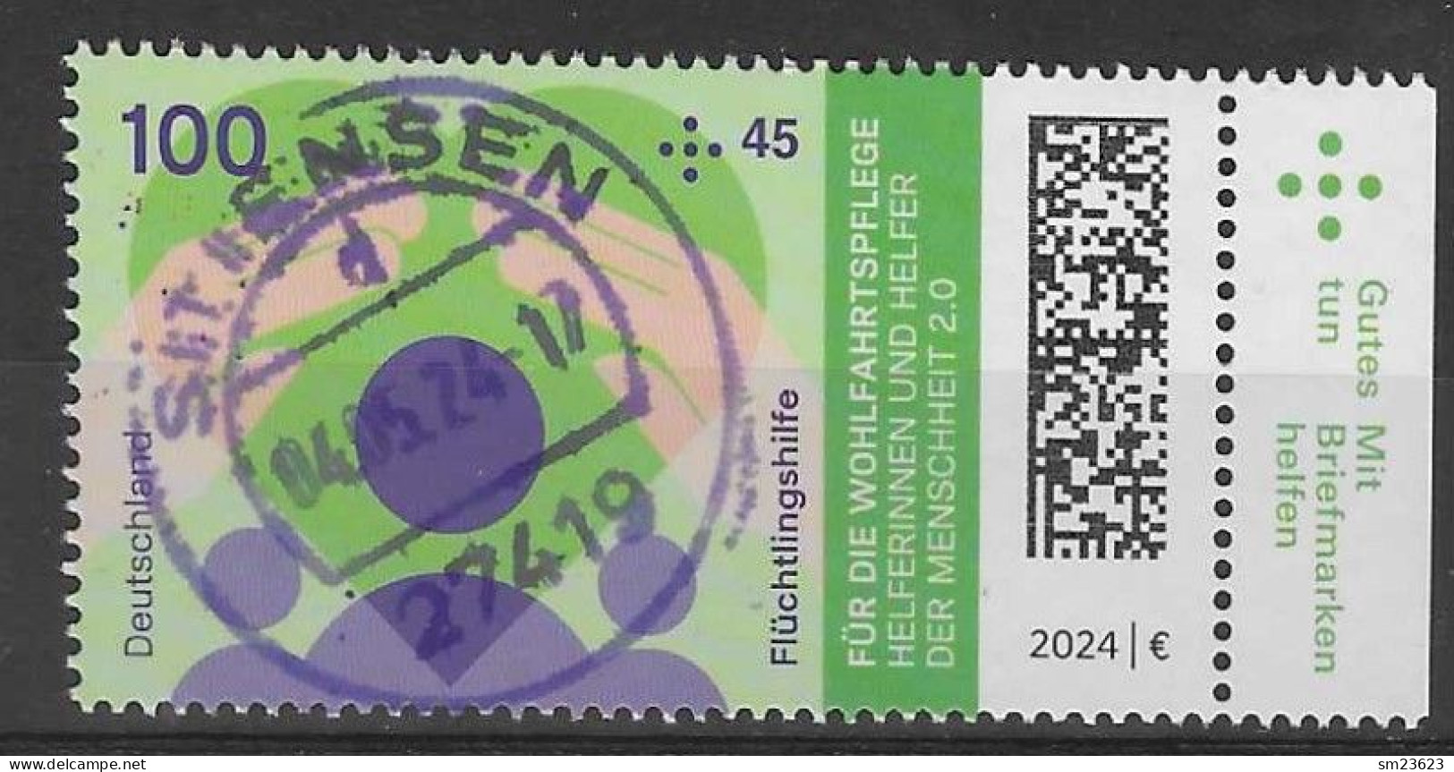 BRD 2024   Mi.Nr. 3812 , Flüchtlingshilfe - Nassklebend - Gestempelt / Fine Used / (o) - Usati