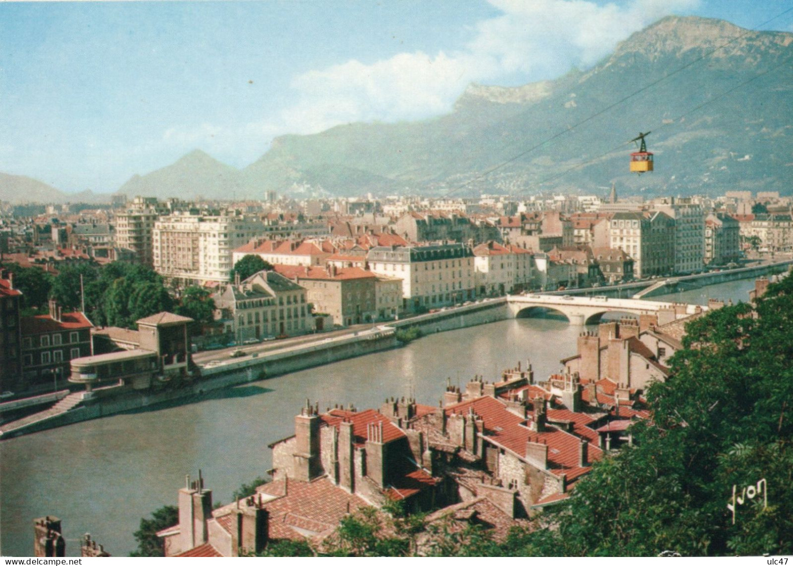 - 38 - GRENOBLE. - L'Isère, Le Téléphérique De La Bastille Et Le Moucherotte (1895 M.) - Scan Verso - - Grenoble
