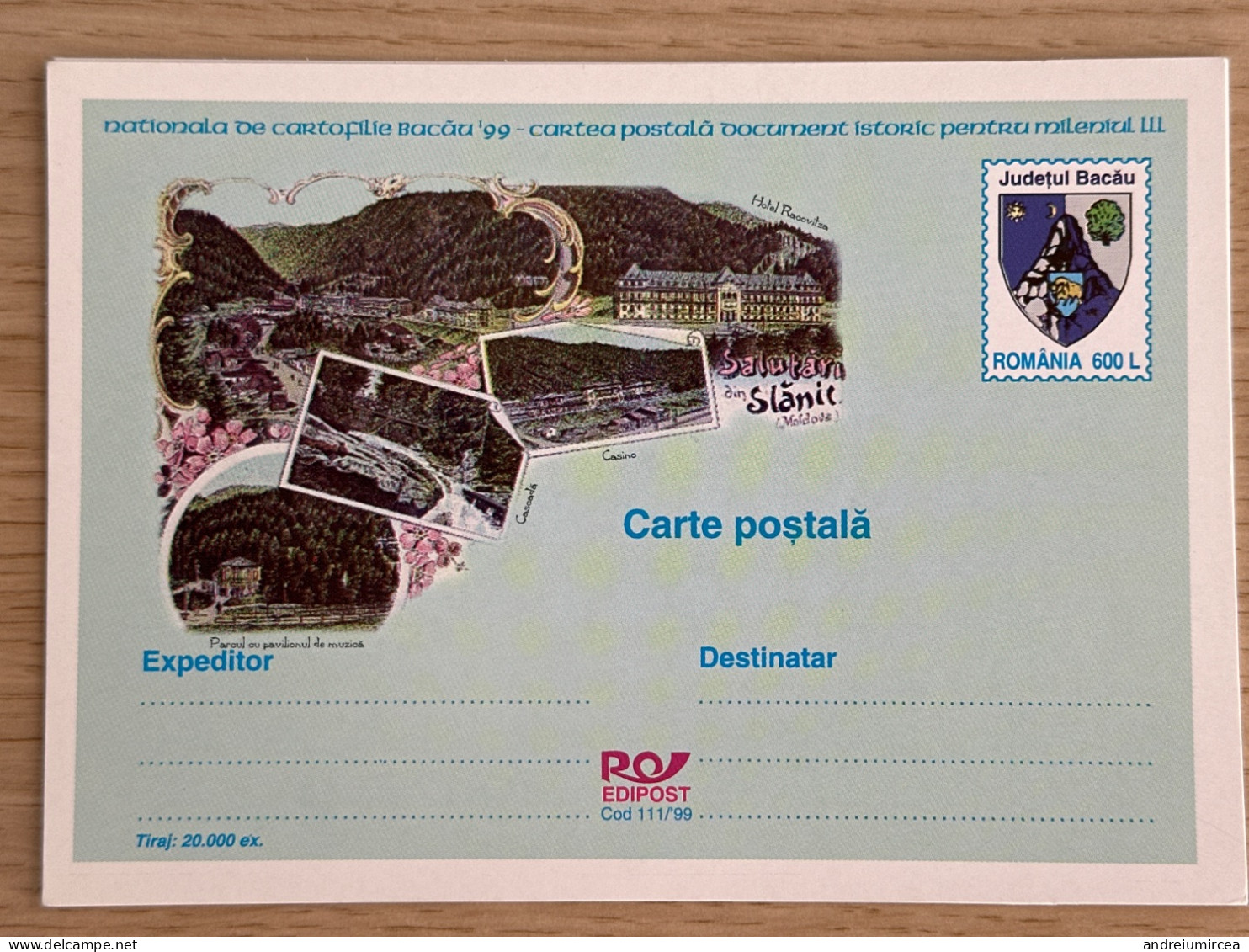 Bacău ‘ 99. Cod 111/99 - Postal Stationery