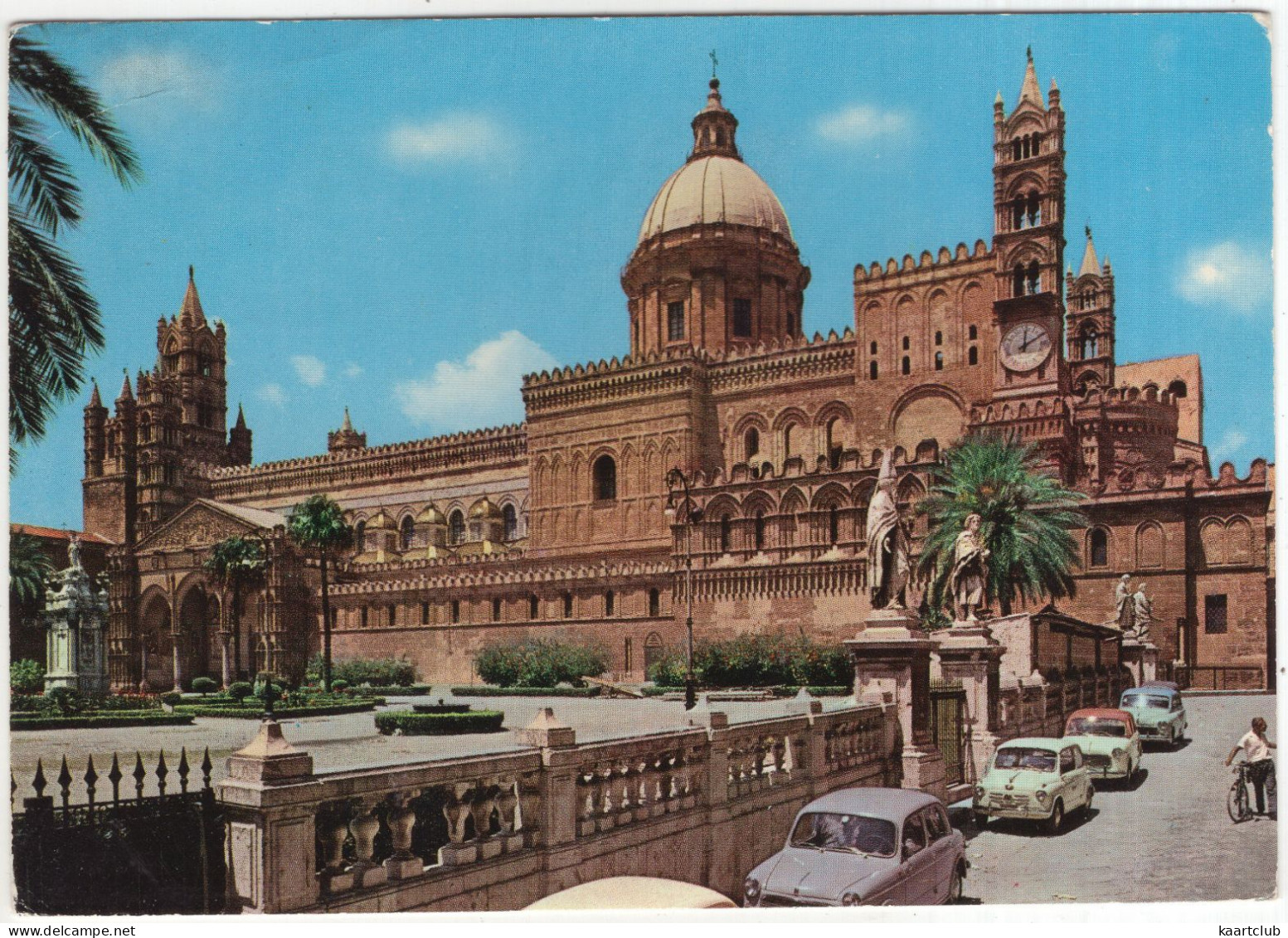 Palermo: FIAT 1100, 600, 1100-103, 1400 - La Cattedrale - (Italia) - Voitures De Tourisme