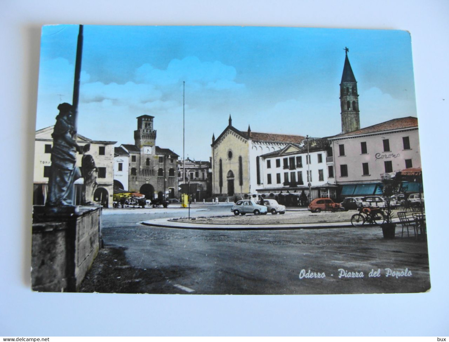 ODERZO   PIAZZA DEL POPOLO  TREVISO    VENETO VIAGGIATA COME DA FOTO ACQUERELLATA - Treviso