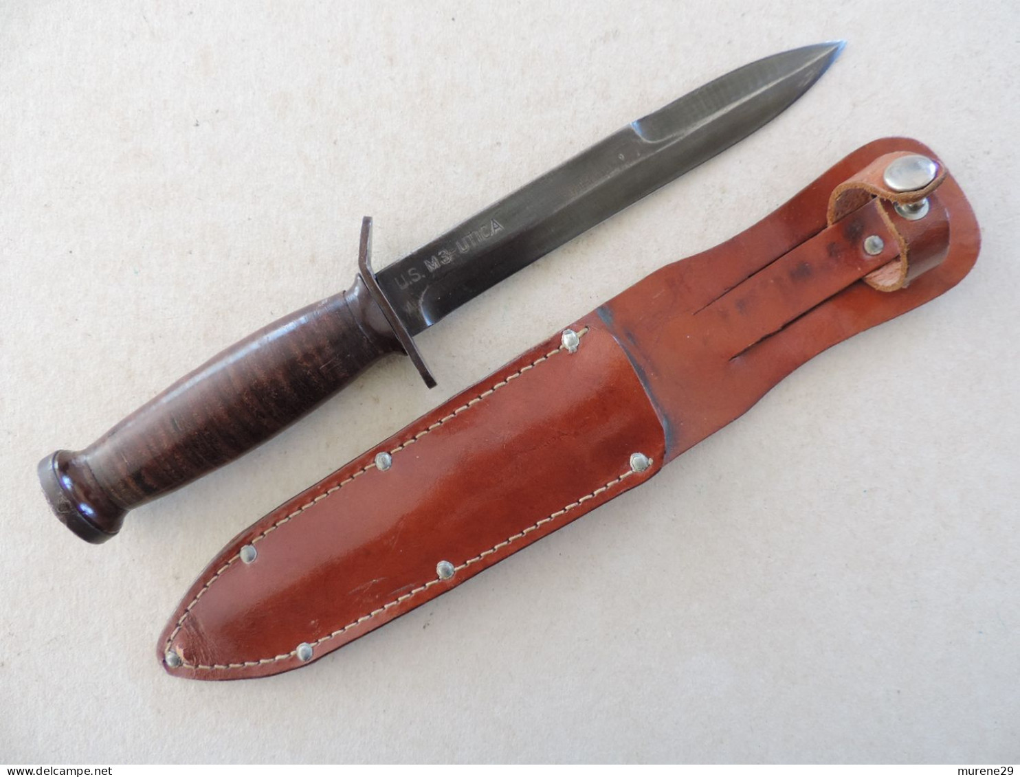 Poignard USM3 UTICA Marquage Sur Lame, US WW2. - Knives/Swords