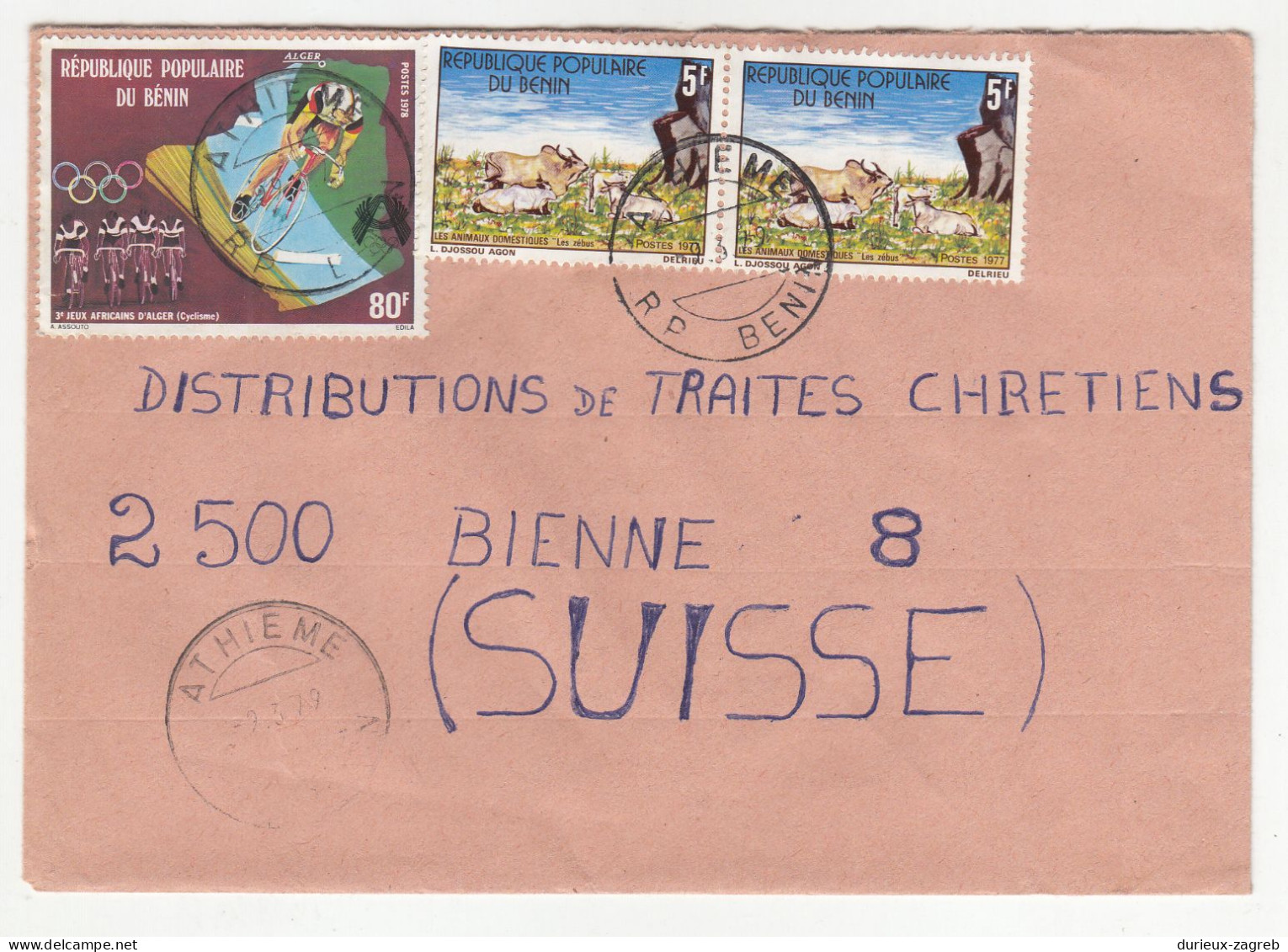 Benin 16 Letter Covers Posted 1979-1988 To Switzerland B240510 - Bénin – Dahomey (1960-...)