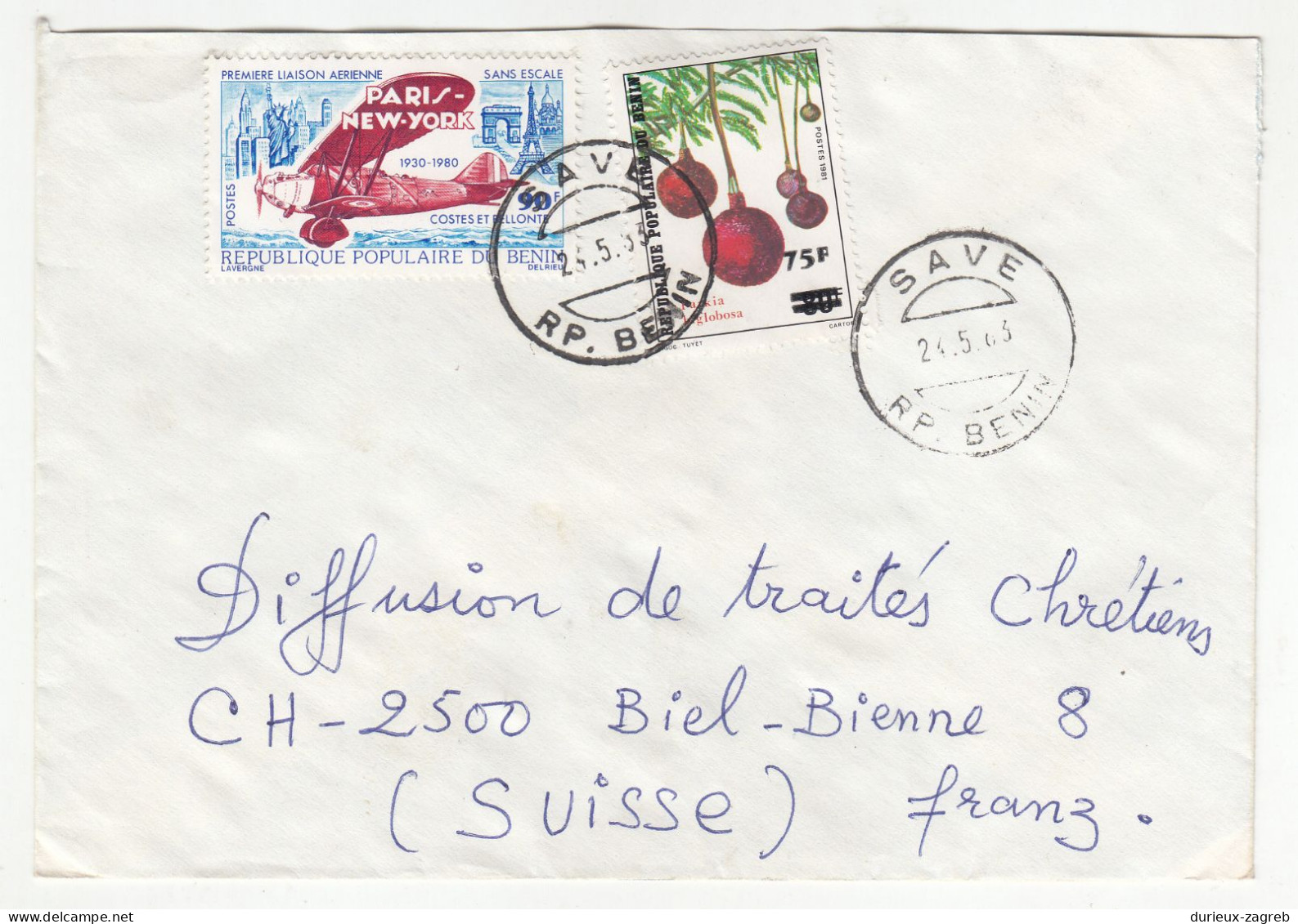 Benin 16 Letter Covers Posted 1979-1988 To Switzerland B240510 - Benin - Dahomey (1960-...)