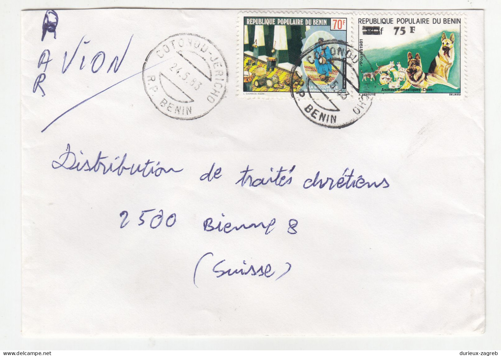 Benin 16 Letter Covers Posted 1979-1988 To Switzerland B240510 - Bénin – Dahomey (1960-...)