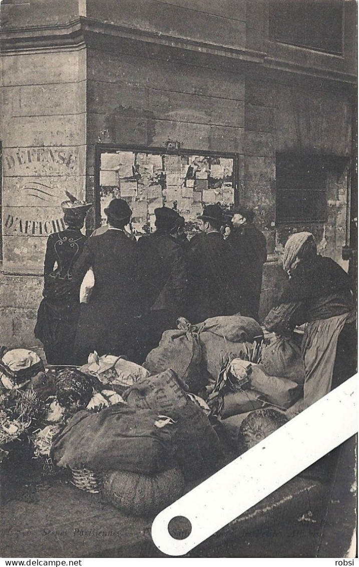 75 Paris, Les Petits Métiers,  Scènes Parisiennes, Pointe Sainte Eustache, Les Colleuses D'affiches D5099 - Petits Métiers à Paris