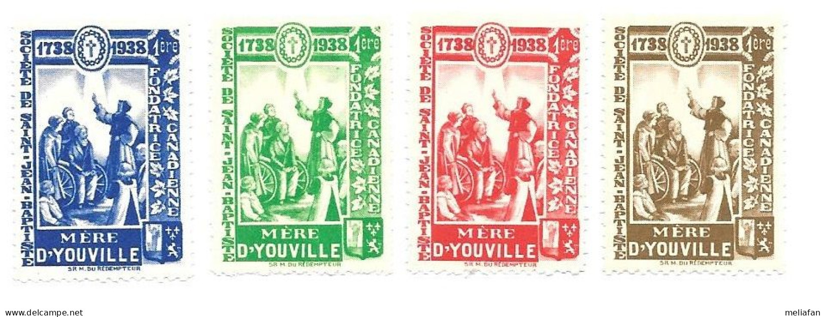 KB816 - VIGNETTES SOCIETE SAINT JEAN BAPTISTE - MERE D'YOUVILLE - Local, Strike, Seals & Cinderellas