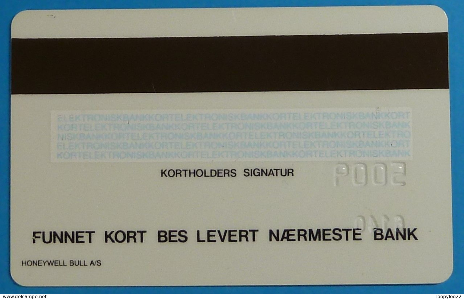 NORWAY - CP8 Smartcard Honeywell Bull - Bank Trial - Kreditkassen - Christiania - Norvège