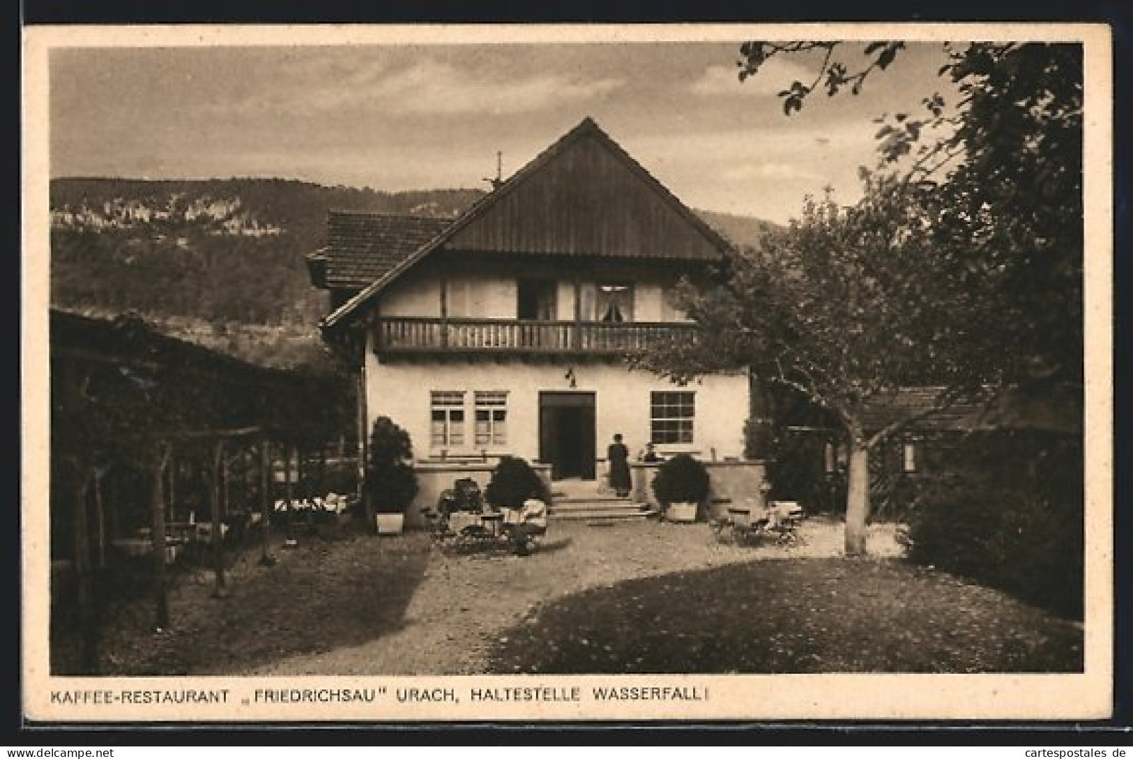 AK Urach / Württbg., Cafe-Restaurant Friedrichsau  - Bad Urach