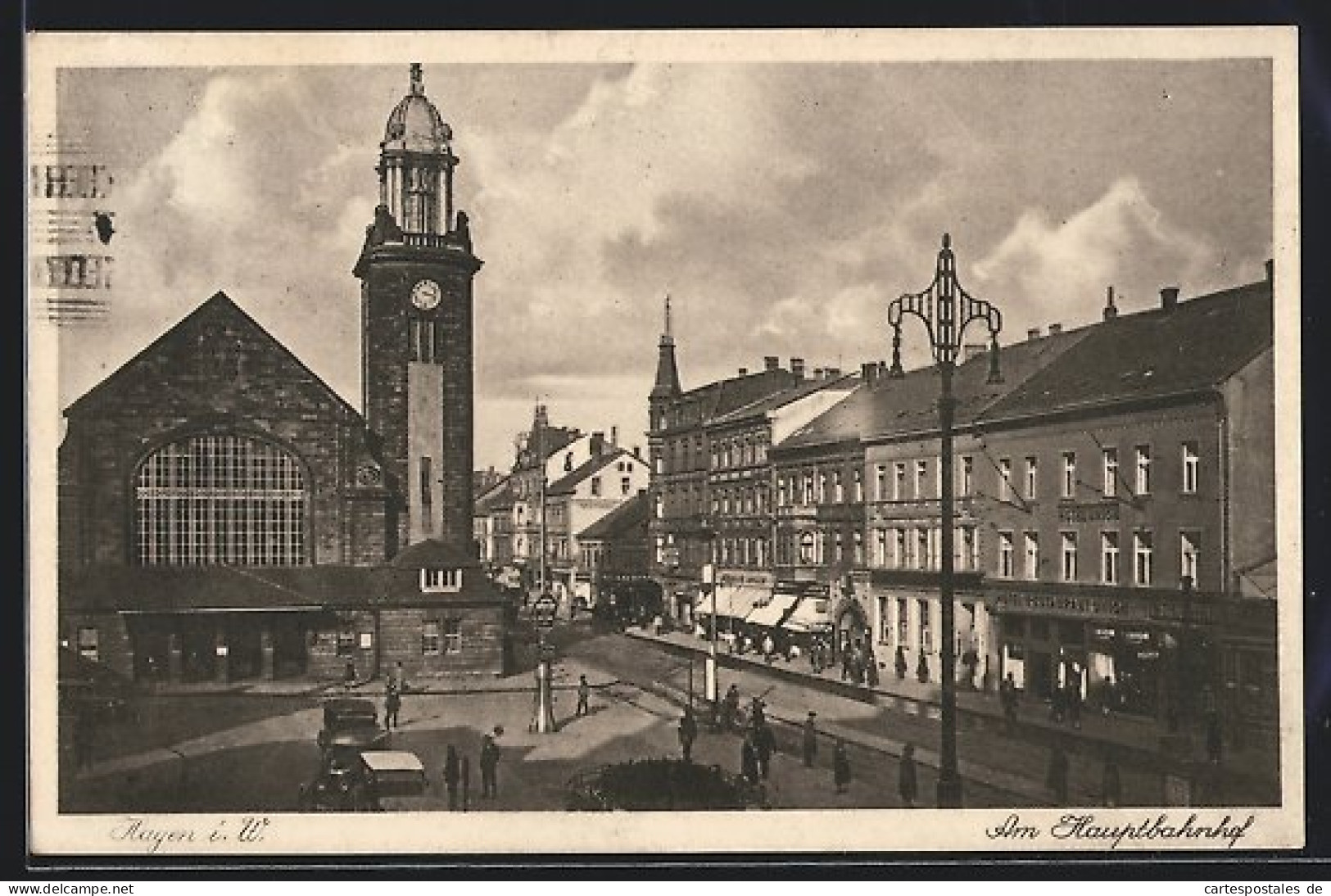 AK Hagen / Westfalen, Strassenpartie Am Hauptbahnhof  - Hagen